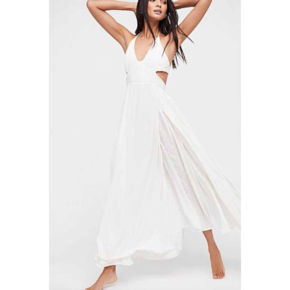 Free People Lille Maxi Dress in White/Blanc Sz XS